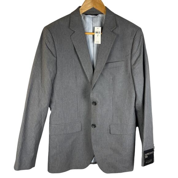 Banana Republic Other - Banana Republic Gray Pinstripe Tailored Slim Fit Double Button Blazer Size 38‎